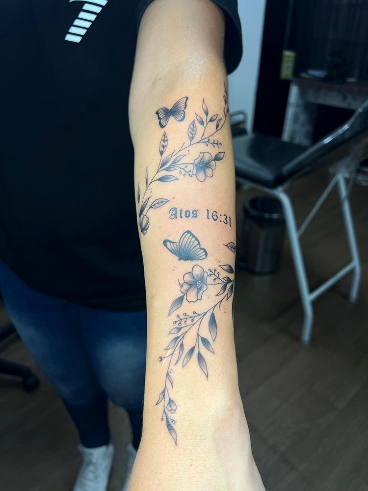 Floral com versículo